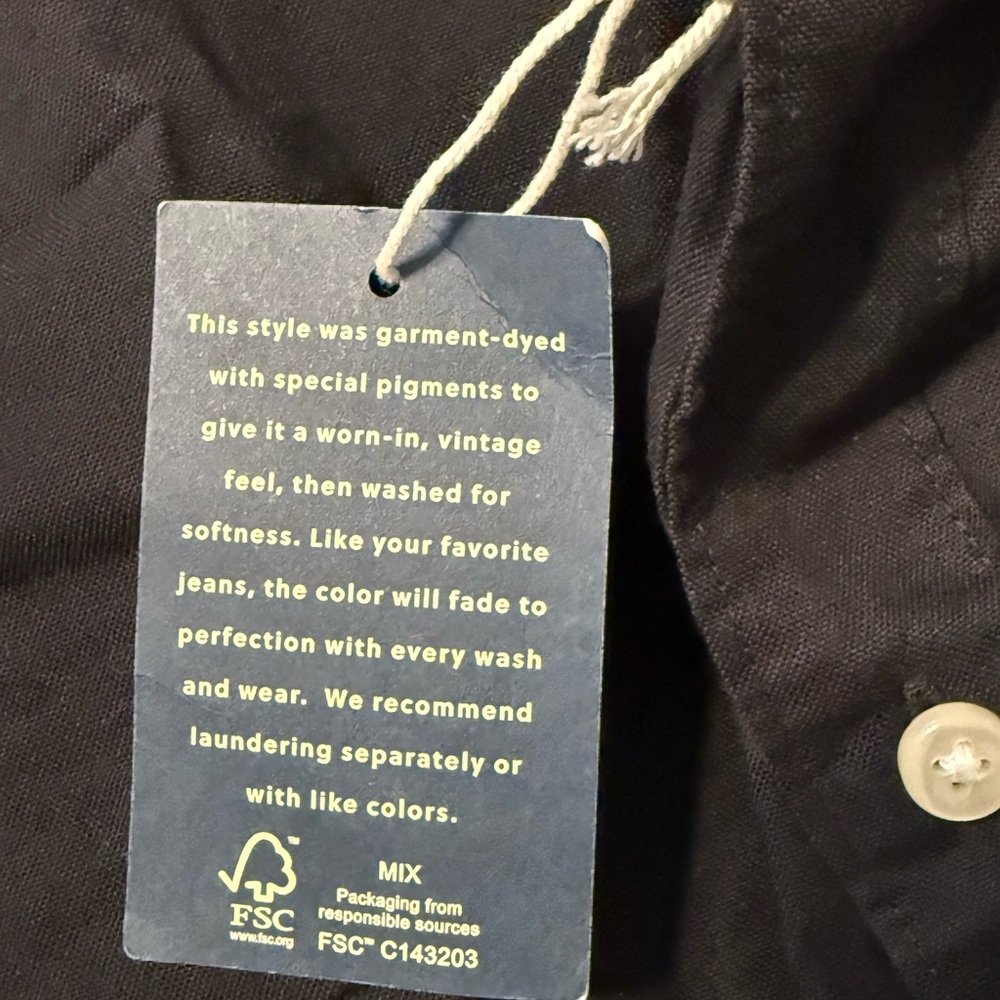 J. Crew Black Button-Down Shirt with Chest Pocket - Picture 5 of 9
